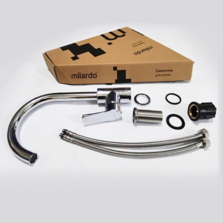 MILARDO MEAL M01SBJ05 kitchen mixer, pour 182 mm, chrome-3
