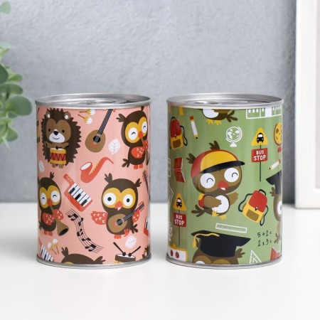 Piggy bank Metal "Beast and Hobbies" MIX 10x7.5x7.5 cm