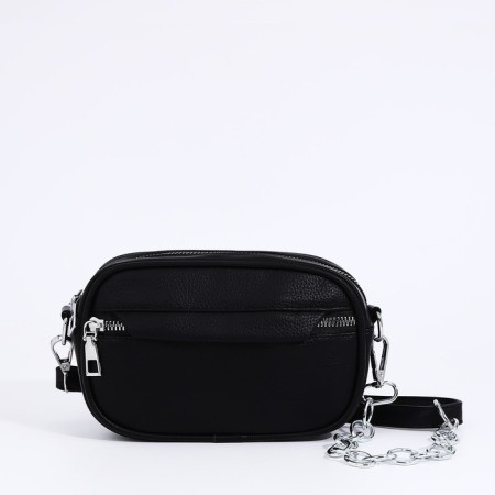Bag Cross-Bodi with a zipper, black color