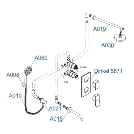 The shower system wasserkraft a175819, built -in, tropical shower, shower, chromium-2