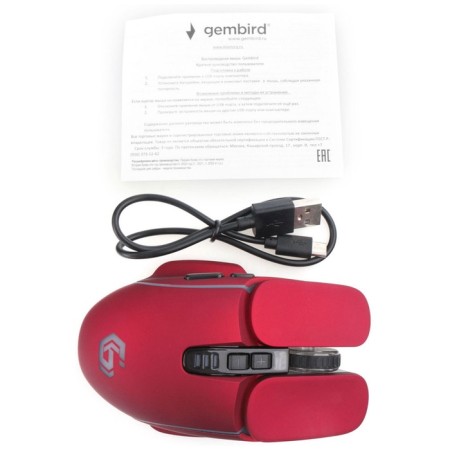 Game Gambird MGW-510, 2.4 GHz, 2400 dpi, 7 pr., RGB backlight, red-5