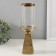 Ceramics candlestick, glass for 1 candle "BUENO" d = 7.5 cm gold 9.5x9.5x29.5 cm