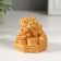 NECKE Polystone for gold "Toad on coins and a pedestal with symbols" 4.2x4.4x4.1 cm