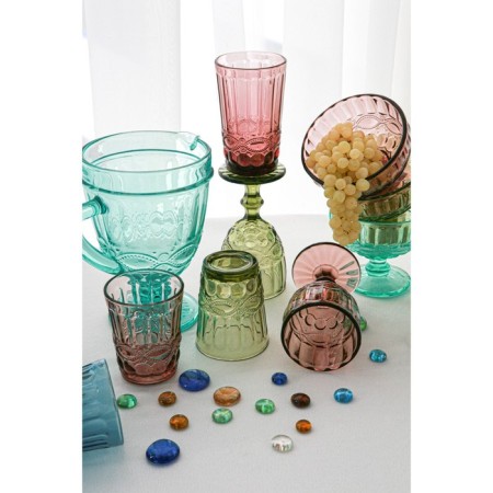 Glass glass Magistro "La-Channel", 220 ml, green color-5