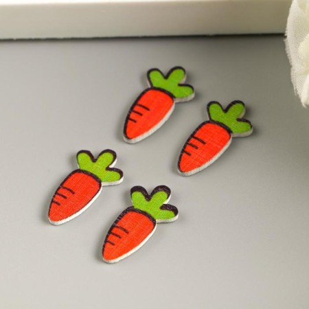 Decor for creativity wood "carrot" set 20 pcs 1.8x1 cm-1