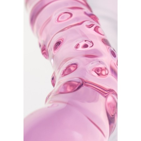 Sexus Glass bilateral phallimitator, glass, pink, 20.5 cm-3