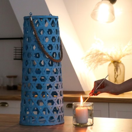 Climber tree "Flashlight. Star weaving" blue 51x16x16 cm-5