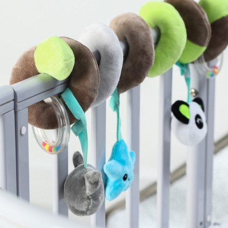 Stretching - spiral with toys arc on a stroller / crib for babies 0+ "Pandochka", Baby Me-5