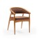 Warm Vibes lunch chair, beech frame, polyester fabric, Cinnamon color