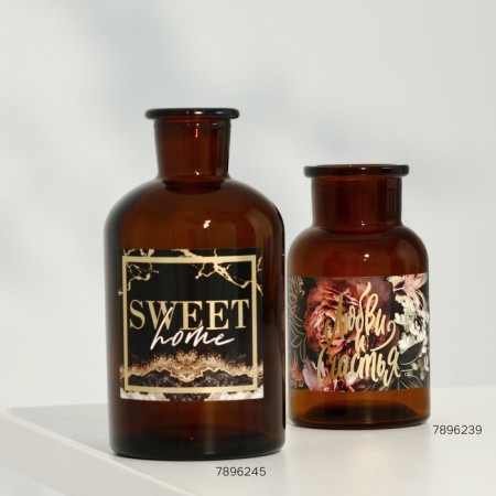 Vase for flowers glass "Love and Happiness", 125 ml.