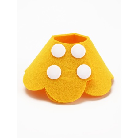 Veterinary collar made of felt "chamomile", size XS, yellow-4