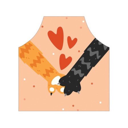 Apron kitchen with a photo print “Come on a paw”, adjustable, size OS-2