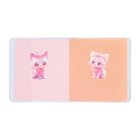 Notebook Gift Book 96l, Line, Color Block, PVC Cat cover 3D (9.5x10.5cm)-6