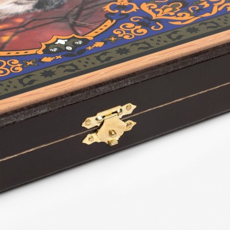 Wooden backgammon large, board game "Wolf", 50 x 50 cm, with checkers-5