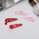 Invisibility for hair "Ophelia" (set of 4 pcs) hearts, 4.5 cm, red pink