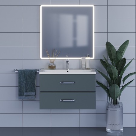 The bathroom mirror Uperwood Foster 80x80 cm, with LED backlight-2
