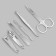 The manicure set "Gentleman", 6 items, in a case, multi -colored