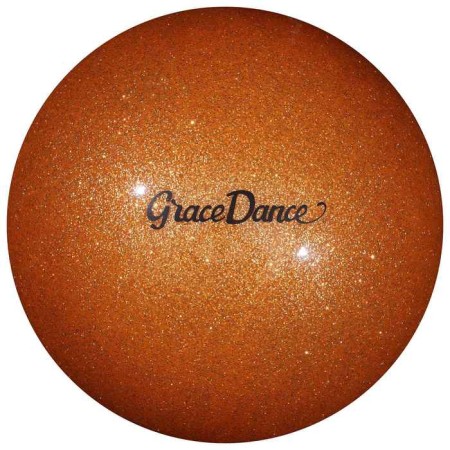 The ball for rhythmic gymnastics Grace Dance, D = 16.5 cm, orange color with brilliance-3