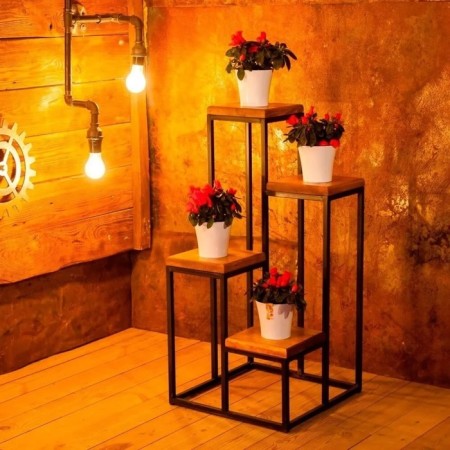 66-213-ts stand for flowers small 66-213 TS with wood 40x40x83 cm-1