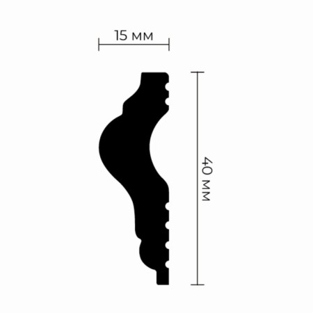 Molding U-40 15x40x2000mm-2