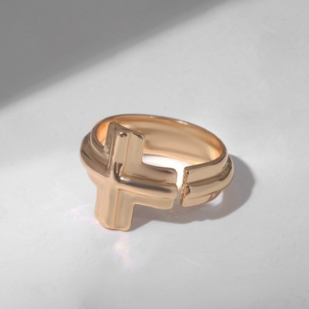 The ring "minimal" the cross, the color of gold, dimensionless-3