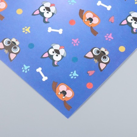 Scrapbooking paper "dogs" density 180 g 15.5x17 cm-2