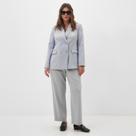 Jacket women's double-breasted Mist Plus-Size, r.56, gray-1