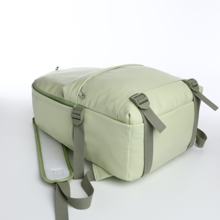 Youth backpack with lightning, 3 pockets, green color-4