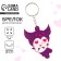 Key keychain wooden anime "Kuromi" 4.7 x 6 cm
