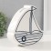 Piggy bank Ceramics "Shipyard" White 20x5.2x19.5 cm
