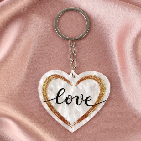 Acrylic key a keychain "Love", 5.2 x 6 cm-1
