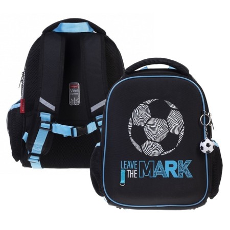 Frame backpack 35 x 27 x 15 cm, Hatber ergonomic mini "Football" Blue NRK_86053