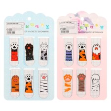 A set of magnetic bookmarks for books 6 pieces of the paw 60*19mm MIX Calligrata