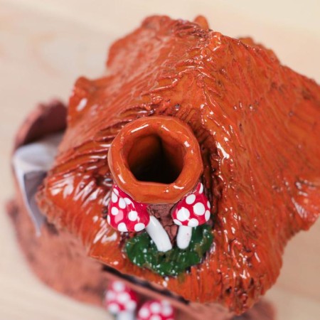 Aroma lace house "Granny Yaga", 18 cm, handmade, mix,-8