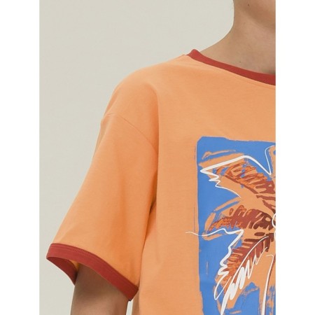 T -shirt for boys, height 140 cm, orange color-2