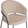 Chair on a metal frame Leo Metal/velor, black/beige 56x52x80 cm