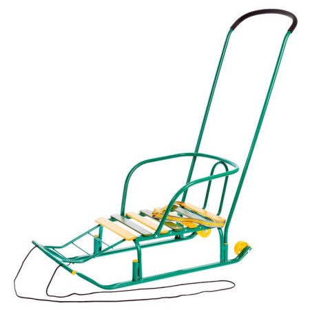Sled "Timka 5 comfort", green color