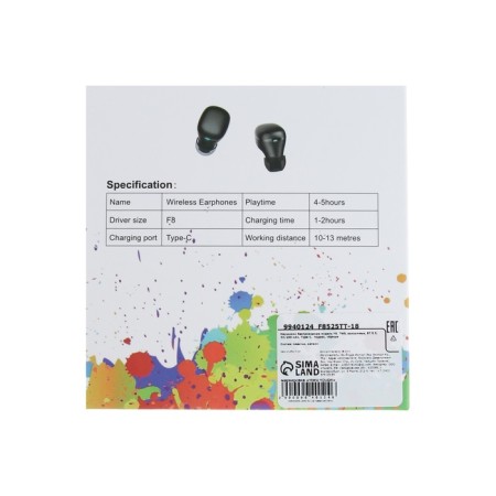 Wireless headphones Y6, TWS, vacuum, BT 5.3, 30/200 mAh, Type-C, suspension, black-10