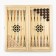 Backgammon "Hunters on a halt", wooden board 50 x 50 cm, with a field for playing checkers