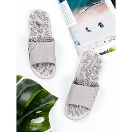 Slippers with a massage effect, open nose, size 44-45, color gray color-5
