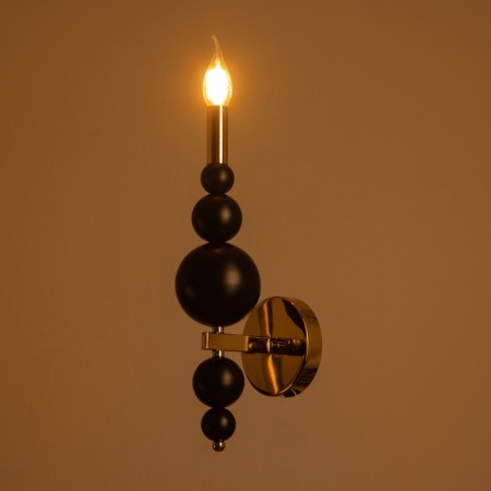 Sconces "Siena" 1he14 40W black and gold 12x17x40 cm-2