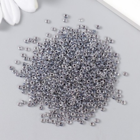 Beads "Astra" 11/0, 20 g (2222 brown/transparent with a color center, glossy)-1