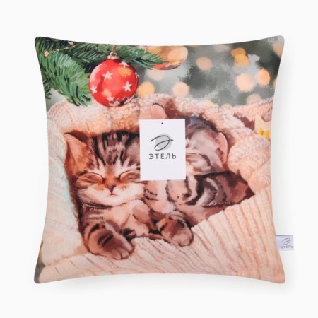 Case on the pillow Ethel "Kittens" 40*40 cm, 100 p/e, velor-6