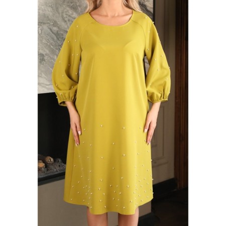 Female dress, size 50, lime color-11