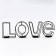 Summary of the metal desktop "Love", 13.5 x 42 cm, black