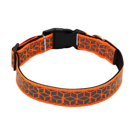 Collar with reflective ornament, 55 x 2.5 cm, orange-2