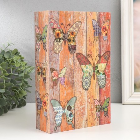 Casket safe Book Plastic, Metal "Pachvorka butterflies" 5.5x15.5x24 cm