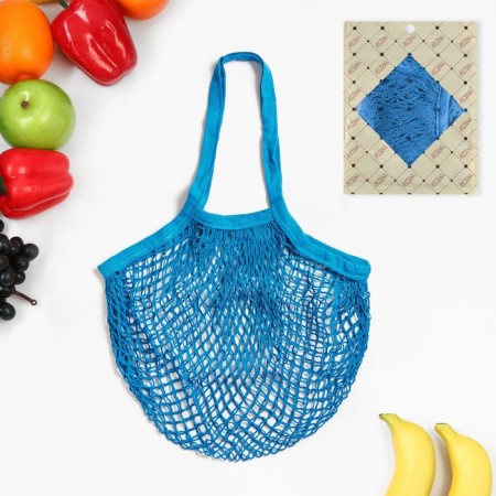 Avoska, 41 x 27 cm, handle 17 cm, cell 1.5 cm, blue-3
