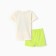Set for a boy (T -shirt/shorts), milk/light green color, height 86 cm