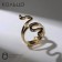 Ring "Snake" spiral, color gold, dimensionless